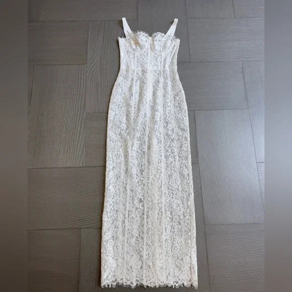 black lace dress backless Black And Nude Lace Mock Neck Backless Maxi Dress main image 0